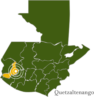 mapa de guatemala resaltando quetzaltenango